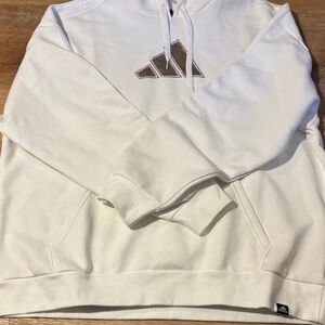 Adidas women’s white Hoodie Sweatshirt